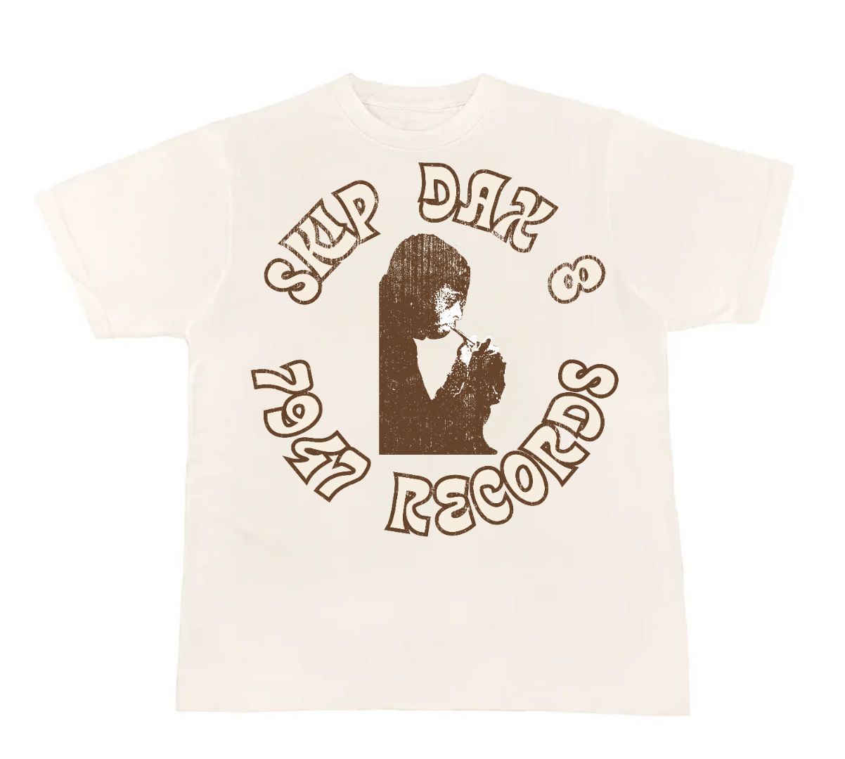 Skip Da 8 7947 Records Tee (Off White)