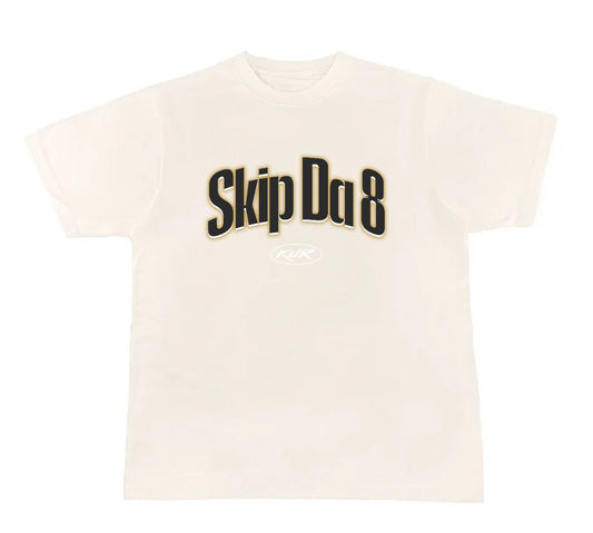 Skip Da 8 Tee (Off White)