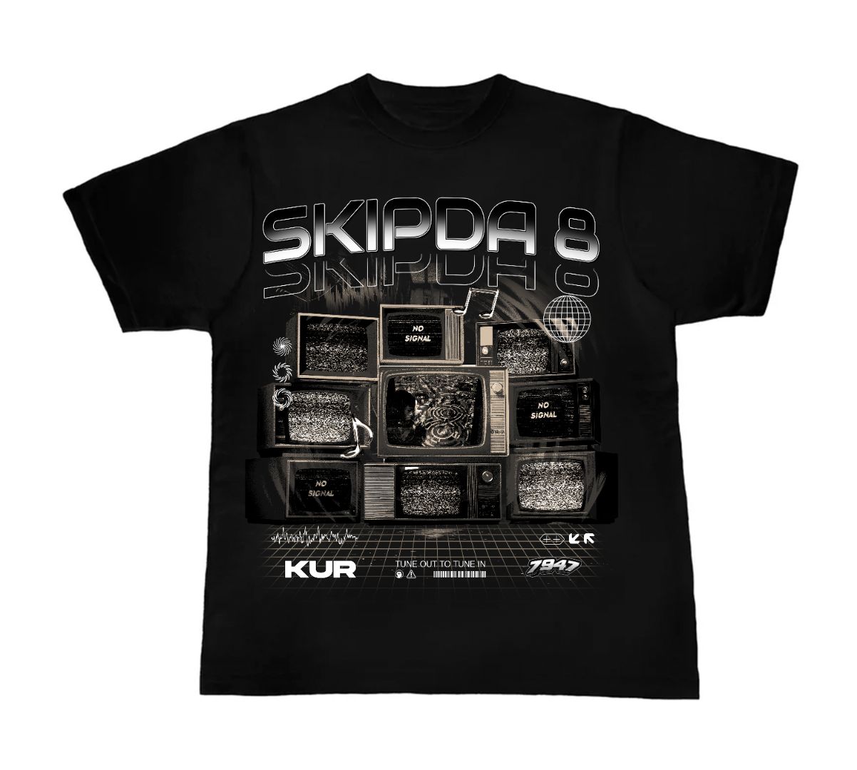 Skip Da 8 TVs Tee (Black)
