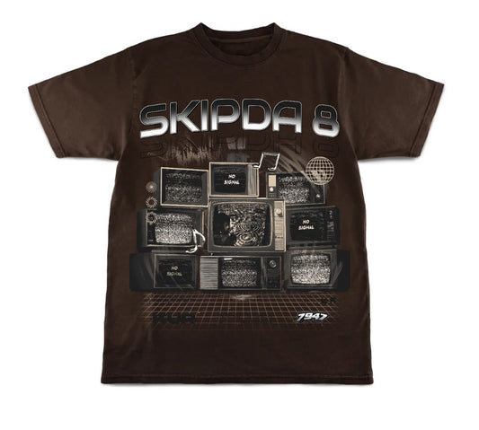 Skip Da 8 TVs Tee (Brown)